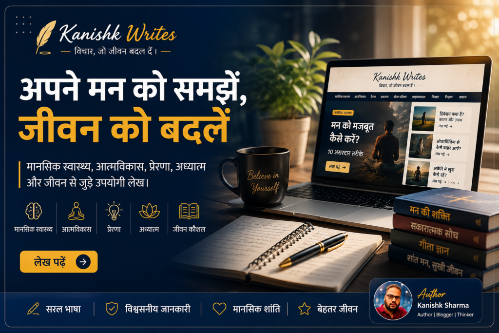 Home 25 Kanishk Writes हिंदी मानसिक स्वास्थ्य, आत्मविकास और प्रेरणा ब्लॉग
