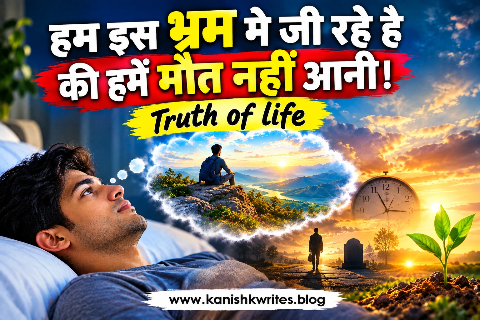 हम इस भ्रम में जी रहे हैं कि हमें मौत कभी नहीं आनी | Truth of life in Hindi 1 truth of life in hindi death